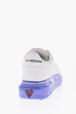 LOVE Sneakers Basse in Pelle GOMMA40 con Suola in Plastica a Contrasto