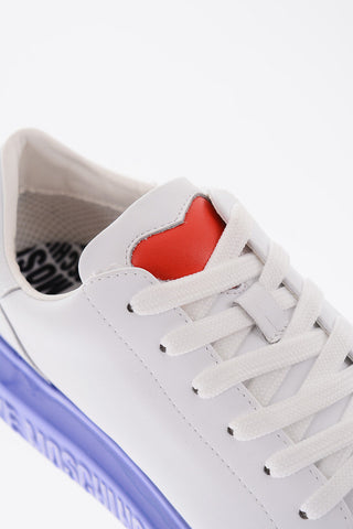 LOVE Sneakers Basse in Pelle GOMMA40 con Suola in Plastica a Contrasto