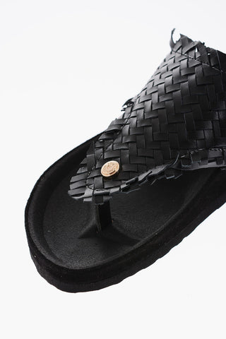 LOVE Braided Motif Thong Sandals