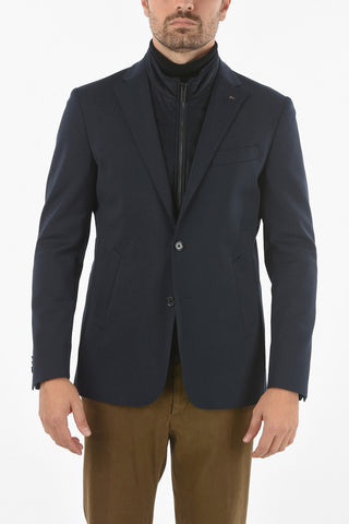 CC COLLECTION Blazer in Tessuto Stretch con Chester Piece e Toppe