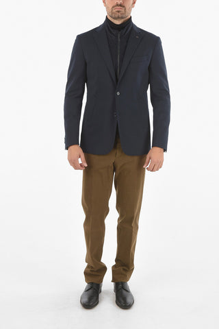 CC COLLECTION Blazer in Tessuto Stretch con Chester Piece e Toppe
