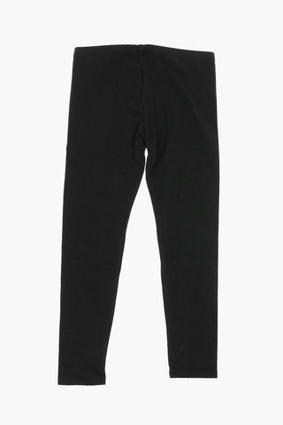 logo printed stretch cotton leggings