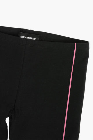 logo printed stretch cotton leggings