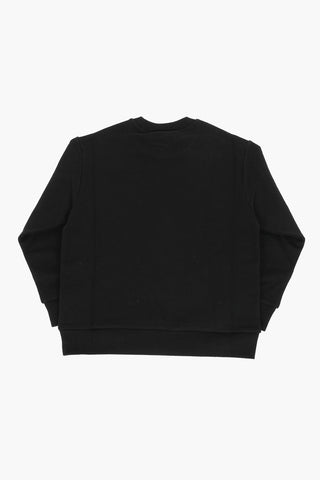 Oversized Crew-Neck Sweatshirt with Logo-Embroidery
