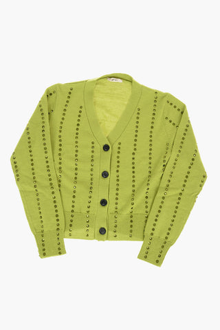 Jewel Studs V-Neck Cardigan