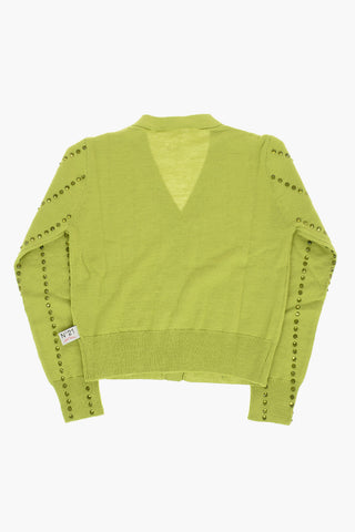 Jewel Studs V-Neck Cardigan
