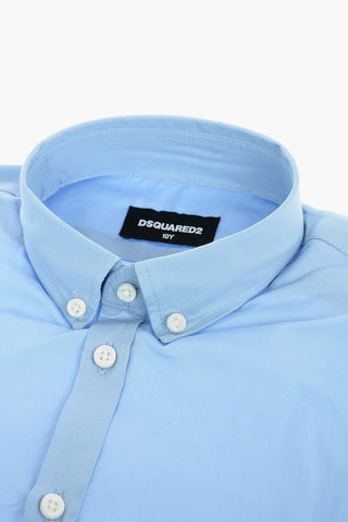 Camicia in Popeline di Cotone Button-Down