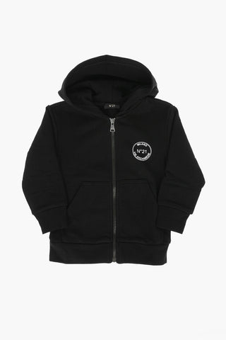 Felp a Hoodie a 2 Tasche con Chiusura Zip