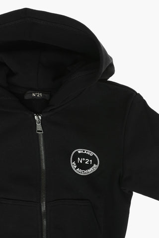 Felp a Hoodie a 2 Tasche con Chiusura Zip