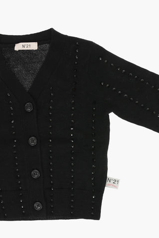 Jewel Studs V-Neck Cardigan