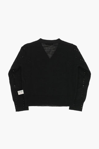Jewel Studs V-Neck Cardigan