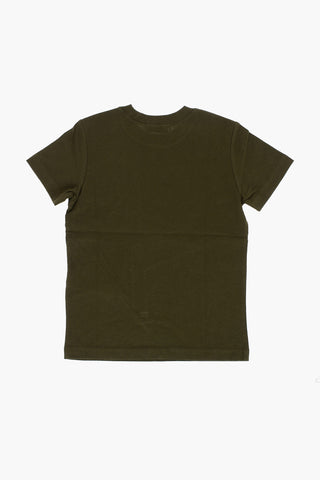 T-shirt Girocollo con Ricamo Stella a Contrasto