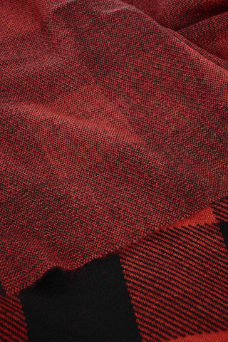Logo printed buffalo check blanket