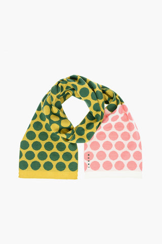 sciarpa con pois multicolor