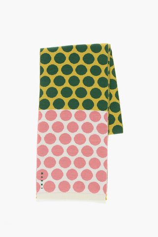 sciarpa con pois multicolor