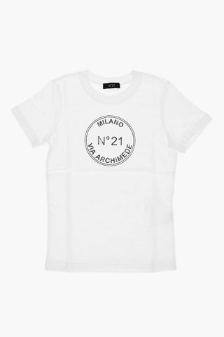 Crew-Neck T-shirt with Print on The Front