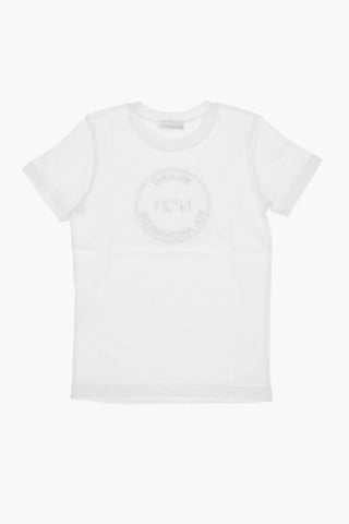 Crew-Neck T-shirt with Print on The Front