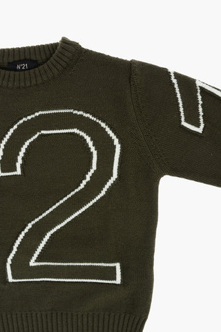 Logo-Embroidered Crew-Neck Sweater