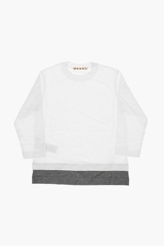 t-shirt girocollo a manica lunga 