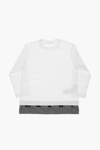 t-shirt girocollo a manica lunga 