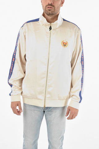 Logoed Band Satin Mock Neck Sweatshirt