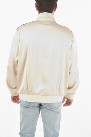 Logoed Band Satin Mock Neck Sweatshirt