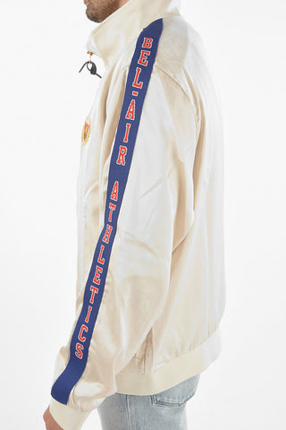 Logoed Band Satin Mock Neck Sweatshirt