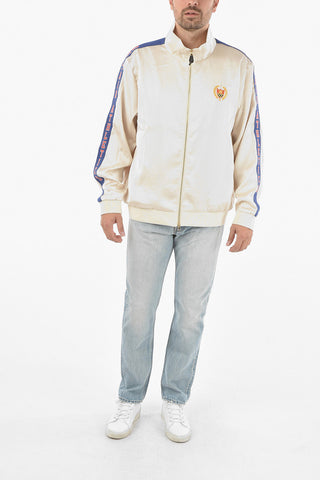 Logoed Band Satin Mock Neck Sweatshirt
