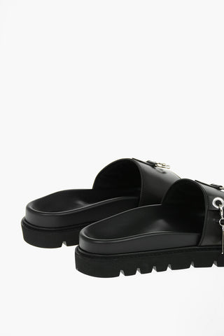 Slides PIERCED PUNK in Pelle con Charm Peperoncino