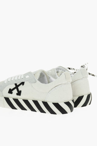 pony skin low top VULCANIZED sneakers with contrasting details