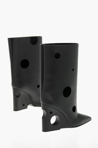 10cm leather cut out details PLAIN METEOR SHOWER ankle boots