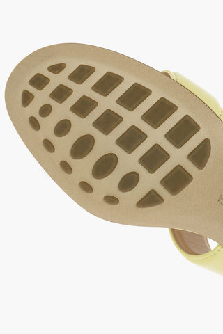 Mules in pelle con Fasce Asimmetriche 6cm