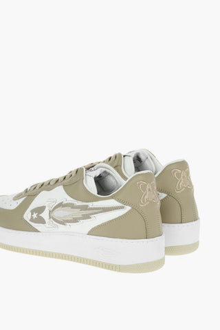 Sneakers Basse ENTERRISE JAPAN in Pelle con Maxi Patch in Rilievo