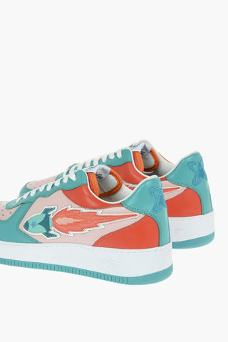 Leather ENTERRISE JAPAN Low-Top Sneakers with Embossed Maxi Patch
