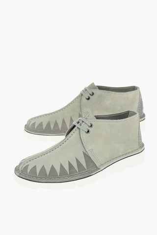 CLARKS Suede DESERT Desert Boots with Contrasting Details