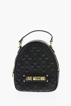 LOVE Mini Borsa in Ecopelle Trapuntata con Dettagli Dorati
