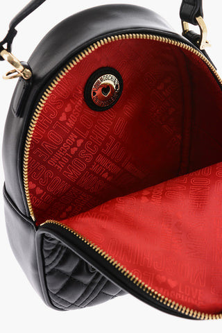 LOVE Mini gesteppte Tasche aus Kunstleder mit goldenen Details