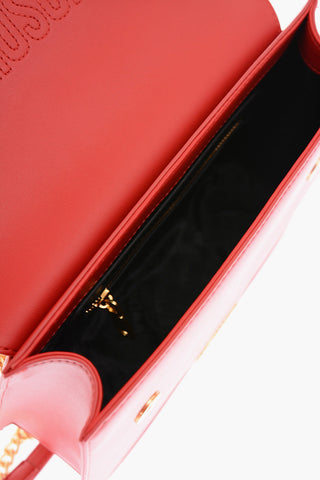 LOVE Eco Leather Bag with Chain Strap and Gold Clasp