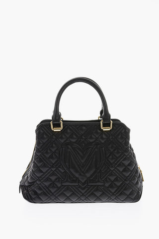 LOVE Quilted Faux Leather Bag with Gold Details
