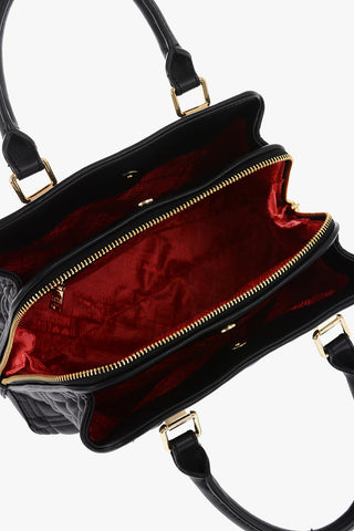 LOVE Quilted Faux Leather Bag with Gold Details