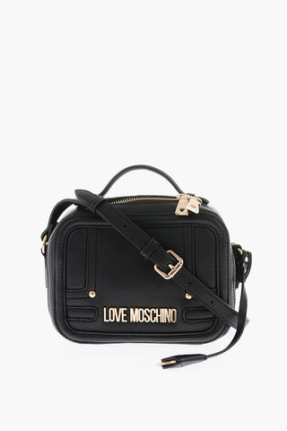 LOVE golden logo faux leather crossbody bag