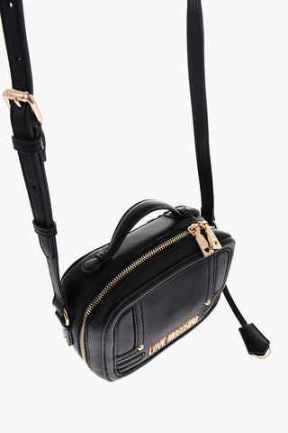 LOVE golden logo faux leather crossbody bag