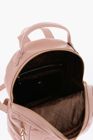 LOVE hearts embossed faux leather backpack