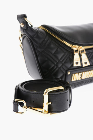 LOVE Mini Borsa in Ecopelle Trapuntata con Catena Dorata