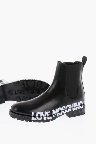 LOVE Leather DAILY40 Chelsea Boots With Spray Logo