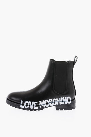 LOVE Leather DAILY40 Chelsea Boots With Spray Logo
