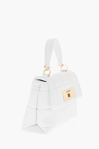LOVE Quilted Faux Leather Padded Handle Bag