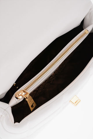 LOVE Quilted Faux Leather Padded Handle Bag