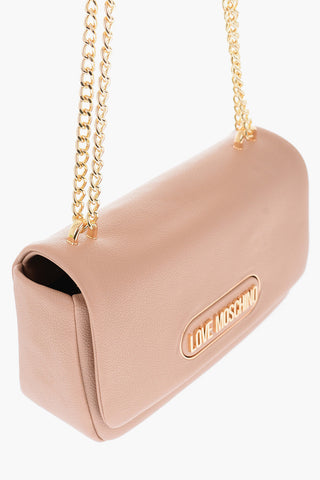 LOVE Schultertasche Aus Genarbtem Kunstleder Mit Goldenem Logo