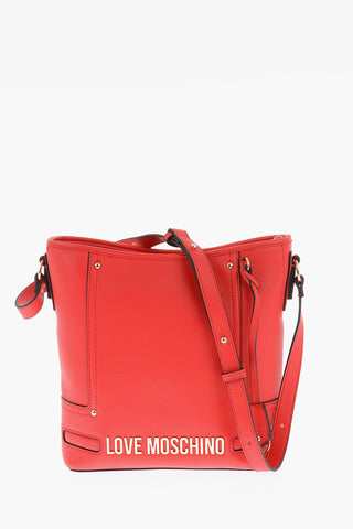 LOVE 합성가죽 크로스바디백 골드 디테일